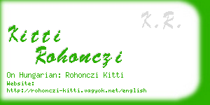 kitti rohonczi business card